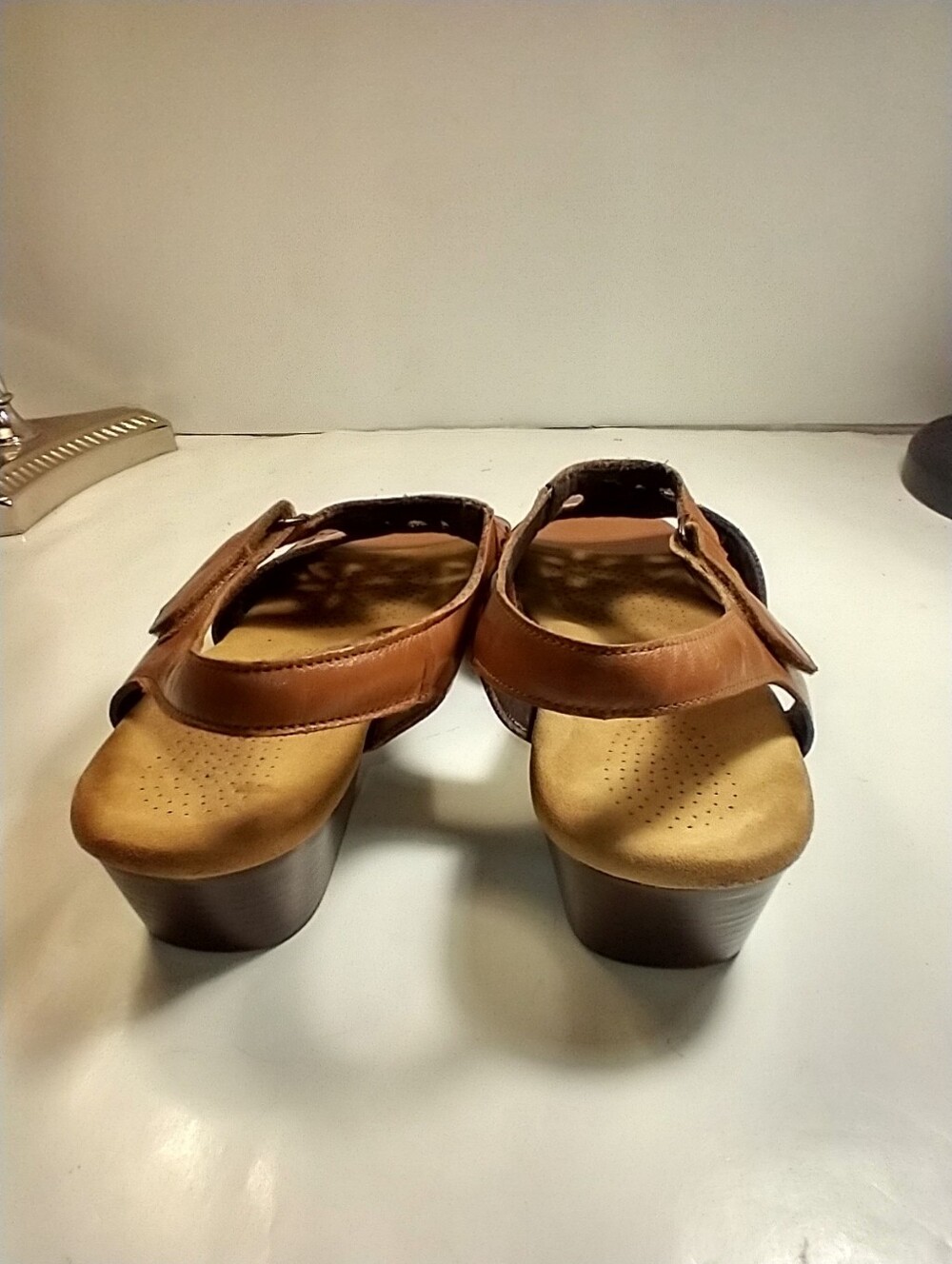 SAS Sunburst Tripad Comfort Chestnut Heel Strap Sandals Women's sz 11M. - Picture 5 of 10